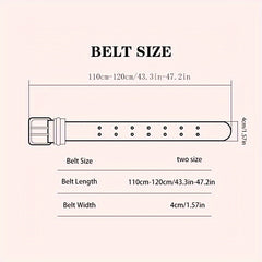 Men's Casual Pants Belt with Hollow Pin Buckle