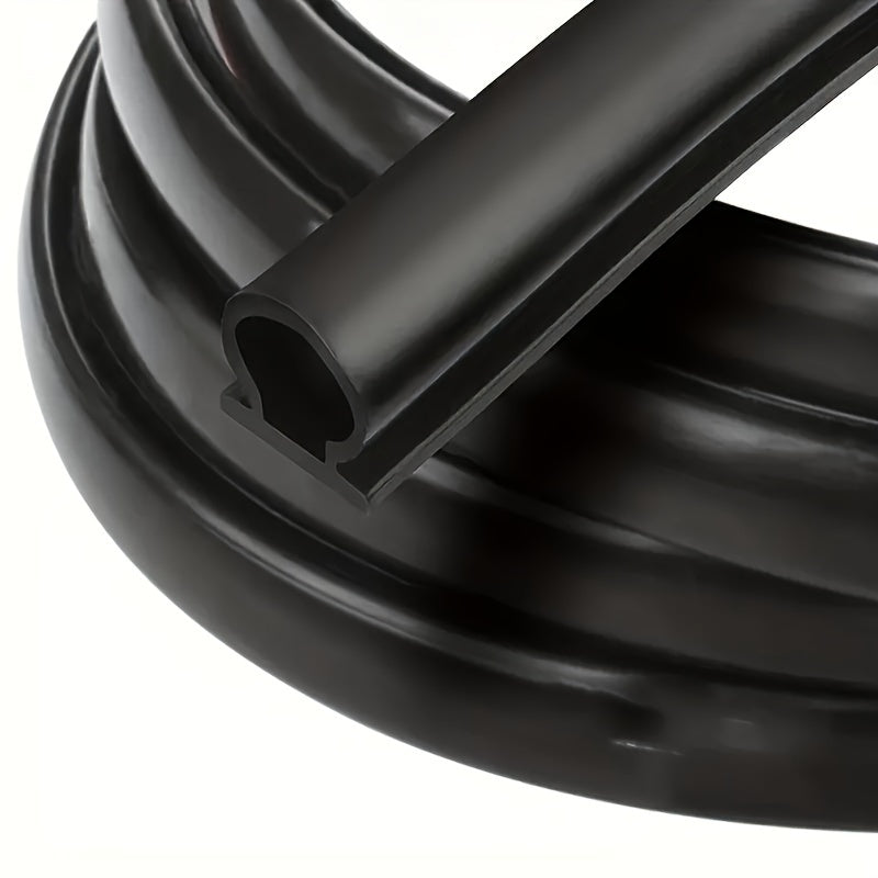 D-Shape Door Weather Stripping 10 Meter Self-Adhesive Backing Soundproofing Seal