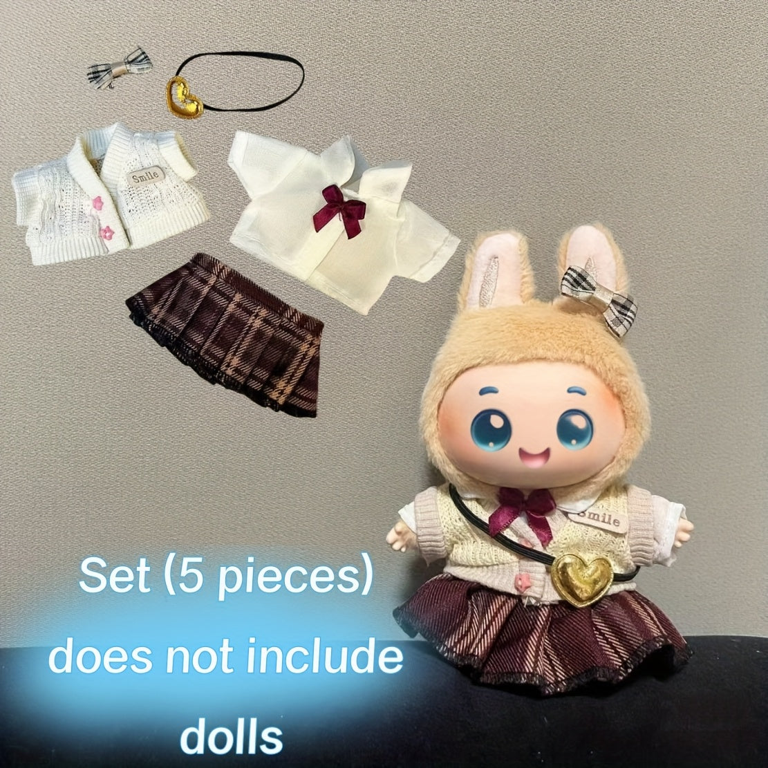 JK Style Doll Clothes Outfit Set for 6-9" Dolls