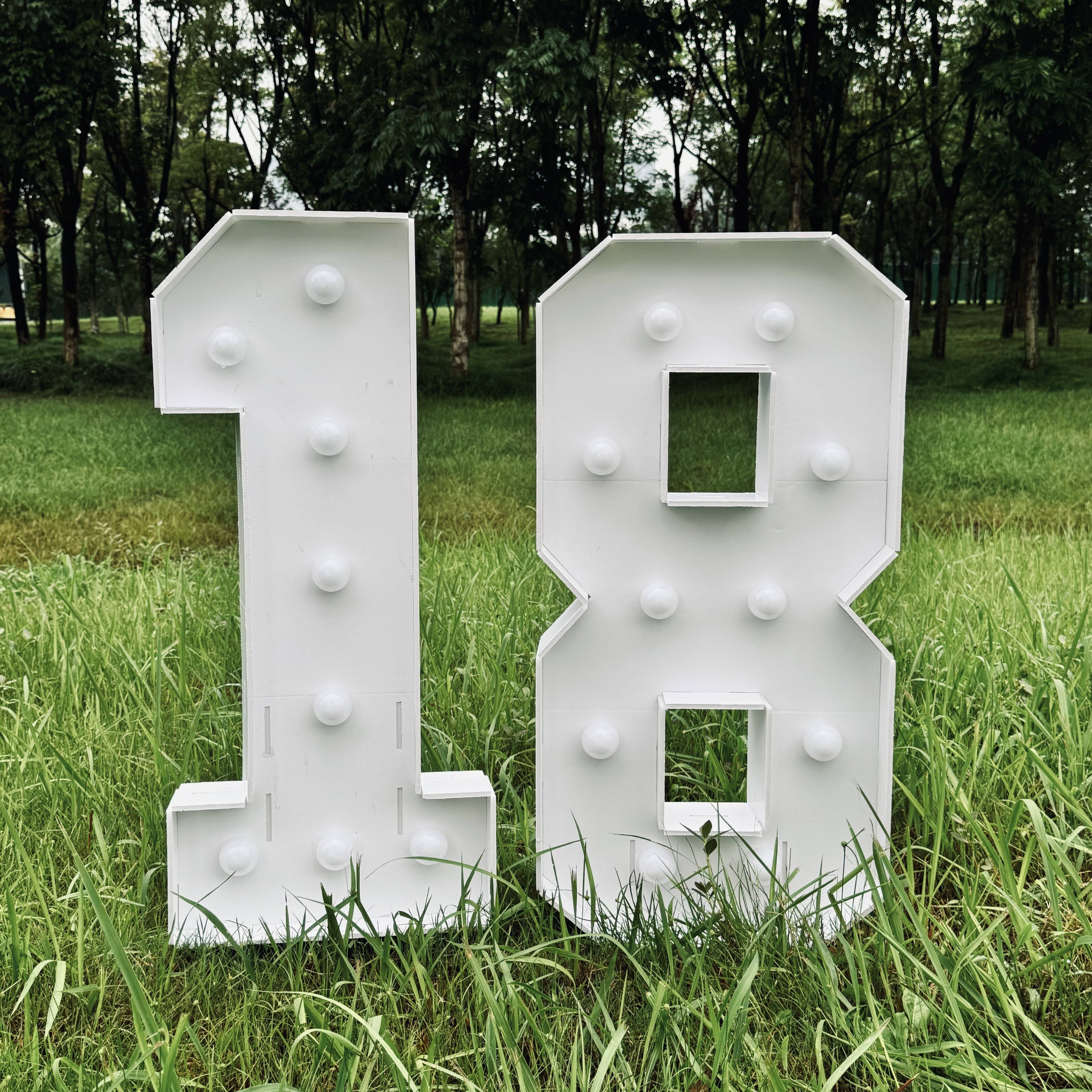 3D Number 73 Birthday Anniversary 10-80 ONE Easy Assembly Party Supplies