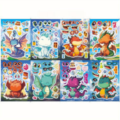 1000 Dinosaur & Dragon DIY Stickers for Scrapbooking Party Decorations