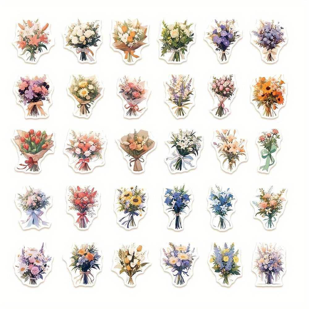 60pcs Confession Bouquet Graffiti Stickers Laptop Water Cup Decor