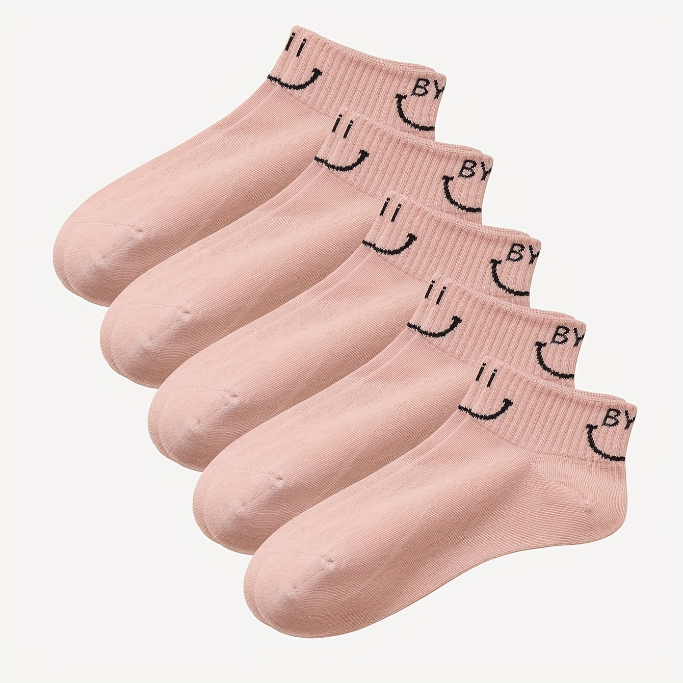 Letter Print Sports Short Socks Women's Stockings