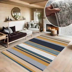 Geometric Lines Large Rug for Living Room Sofa Bedroom Kitchen Home Office