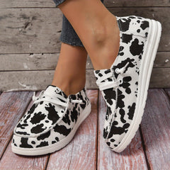 Women's Canvas Slip-On Shoes Low Top Flat Loafers