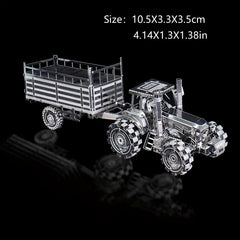 Metal Glue 3D Puzzle Tractor Corn Wheat Sugarcane Harvester Model