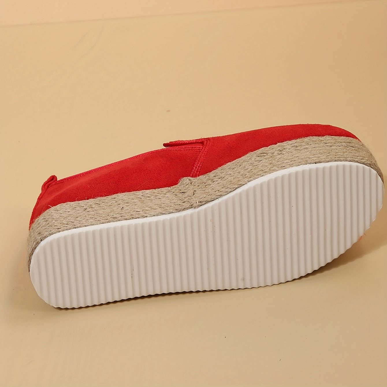 Women's Espadrille Platform Loafers Soft Sole Slip On Shoes