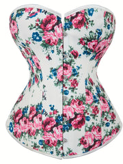 Floral Print Corset Tummy Control Body Shaper Lingerie