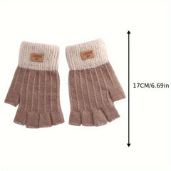 Meromibe Winter Warm Half Finger Gloves One Size Fits All