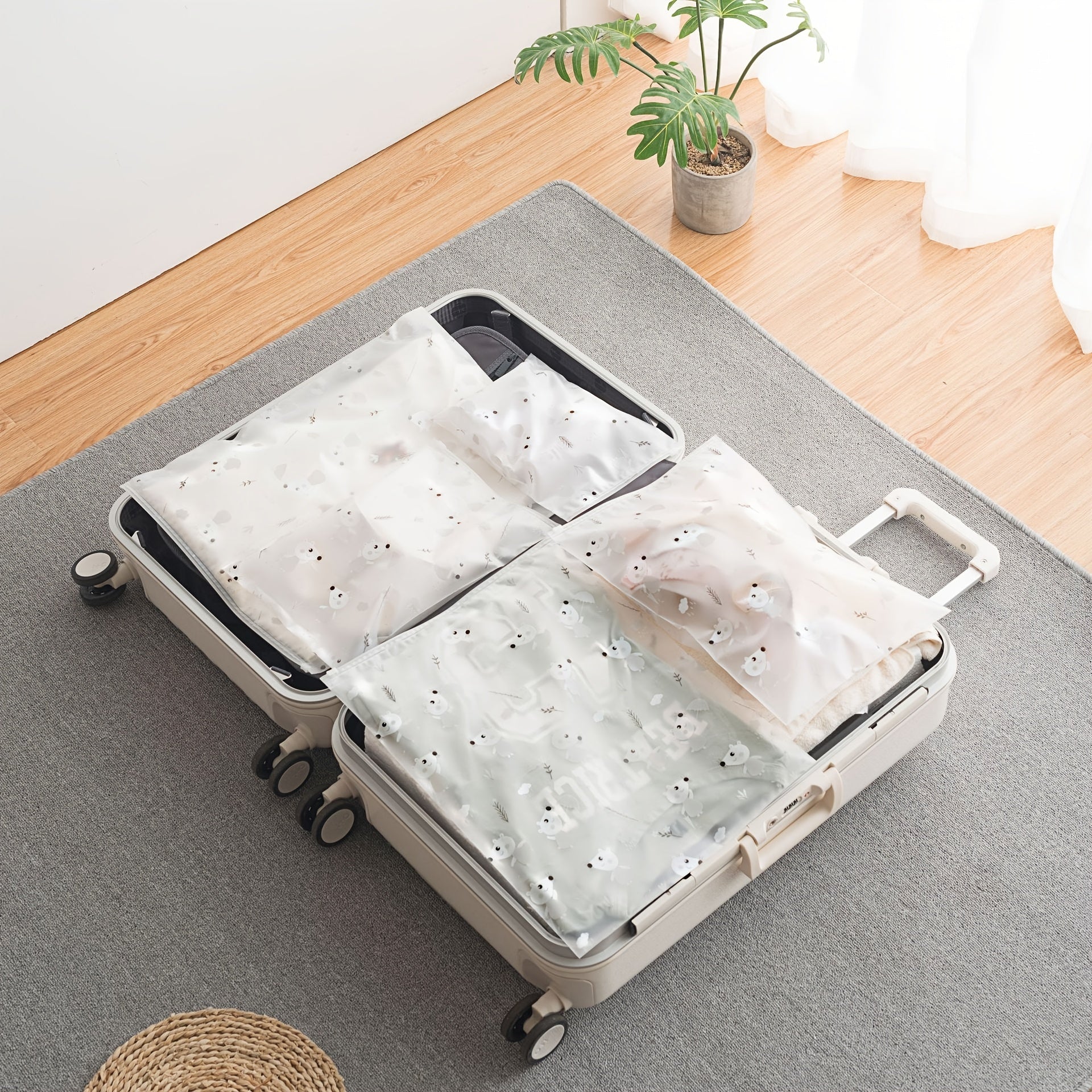 Zippered Sealing Storage Bag PE Classification Clothing Packing Bag