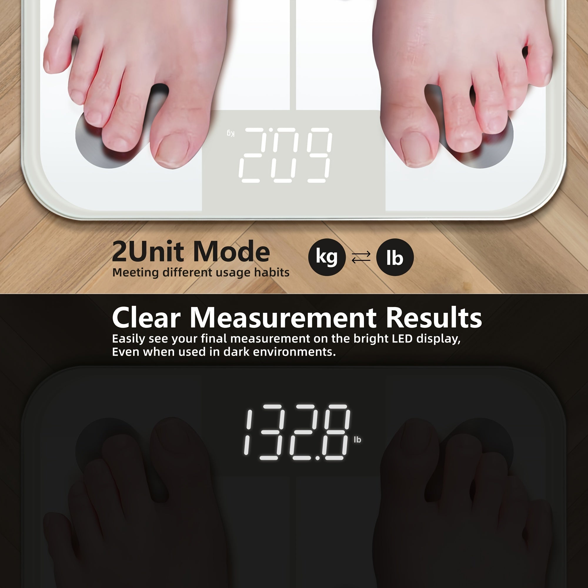 Smart Body Fat Scale Digital Bathroom Scale with Smartphone App