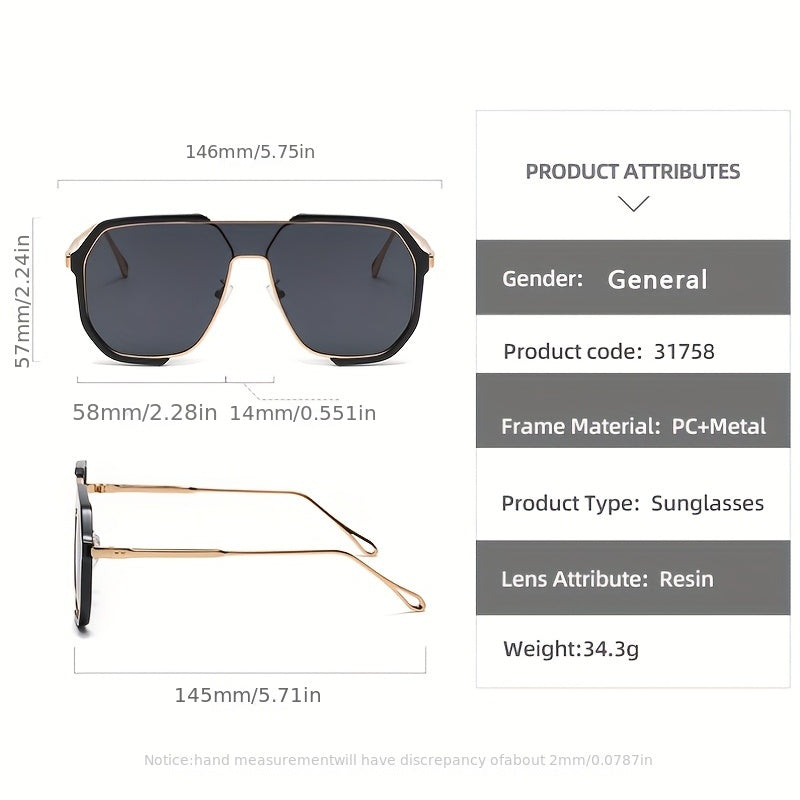 Men's Large Frame Sunglasses for Street Photography and Parties