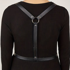  PU Leather Harness Belt Adjustable Punk Waistband Sexy Rivet