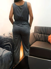 Lace Up Tank Jumpsuit Women's Loungewear