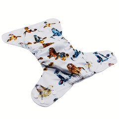 Highland Cow Print Adjustable Baby Cloth Diaper