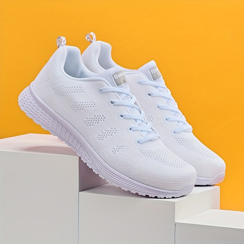 Women's Lace-up Casual Sneakers Comfortable Walking Shoes