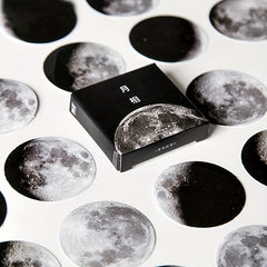 Moon Mini Paper Stickers Circular Designs for Scrapbooking & Decoration