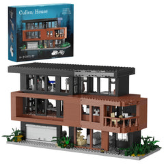 Classic Movie Modern Villa Street Scene Building Set Toy Model