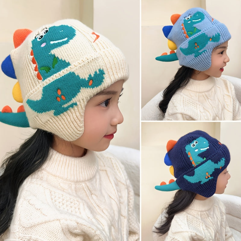Kids' Knitted Beanie Windproof Ear Protection Thick Warm Hat
