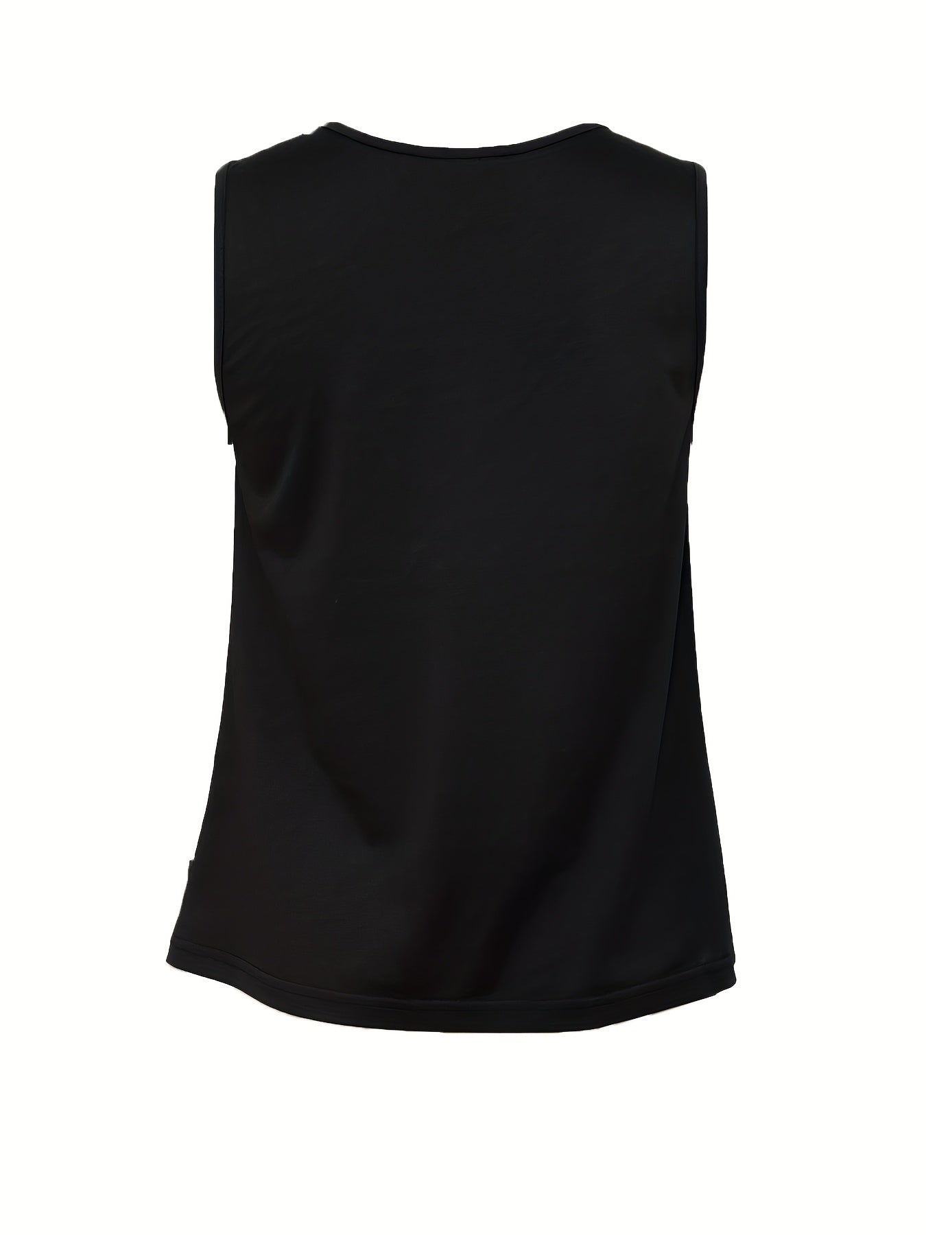 Lace Ruched Top Sleeveless Crew Neck Summer Women's Clothing