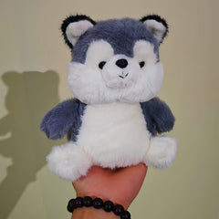 Weighted Husky Plush Toy with Beads Soft Stuffed Dog for All Ages