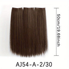 Long Straight Hair Pieces Synthetic Clip In Hair Extensions for Daily Use
