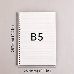 School Essential Sketchbook B5 Loose Leaf Paper A5 Spiral Notebook