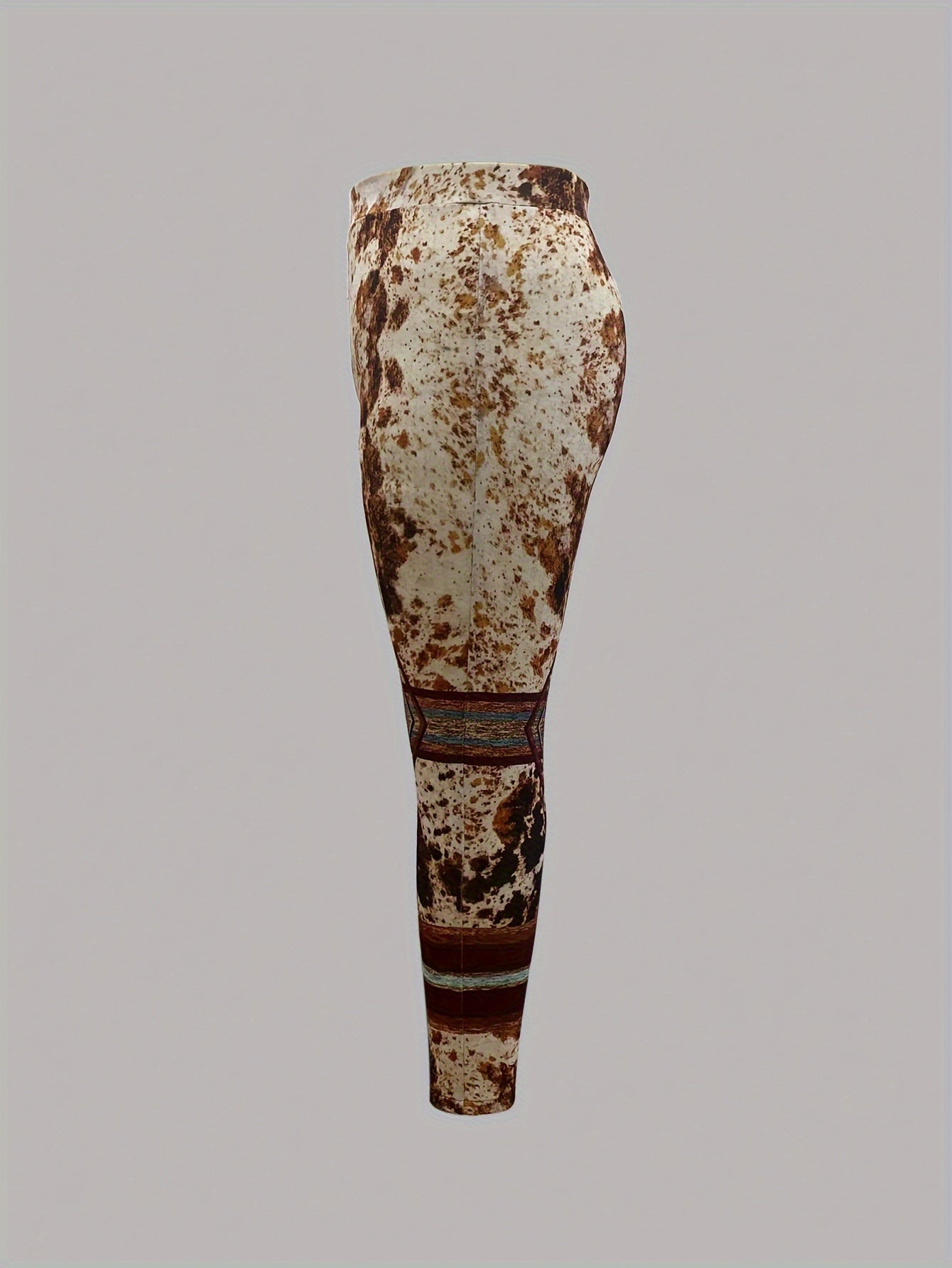  Geometric Print Tie Dye High Rise Skinny Pants