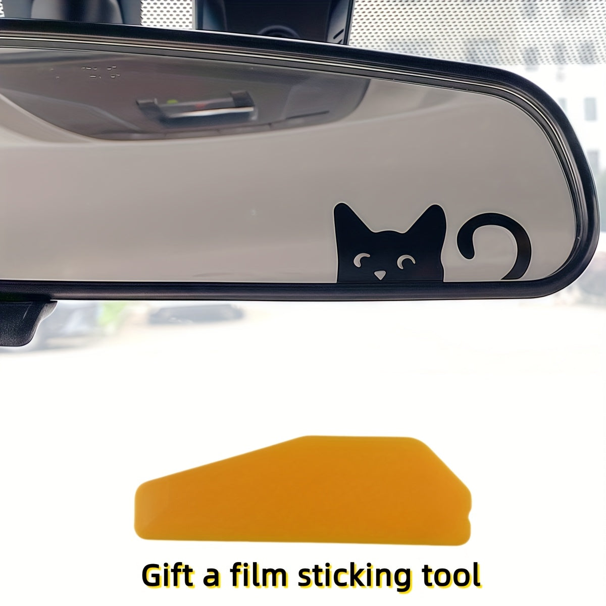 Cat Peeping Pattern Sticker Vinyl Decal Easy to Apply Pink Mixed Colors