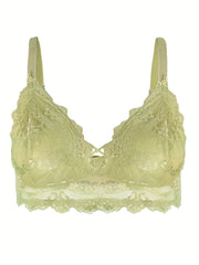  Floral Lace Criss Cross Soft Bralette