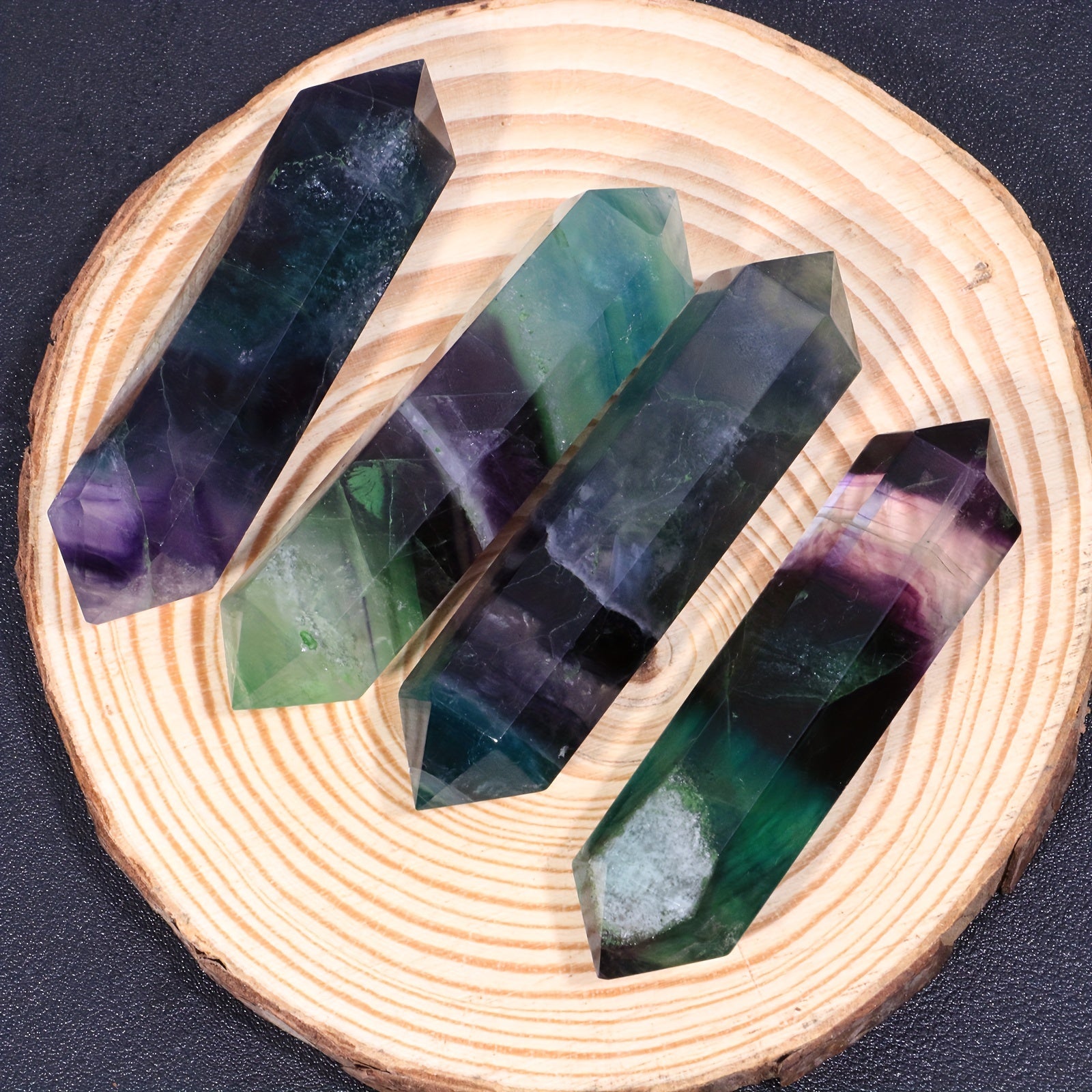 Natural Fluorite Double Pointed Pillar Crystal