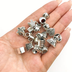20pcs Mixed Metal Connectors Spacer Beads Tube Charms DIY Jewelry Making
