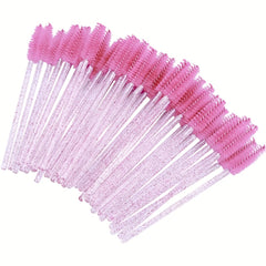 100pcs Mascara & Lipstick Applicator Wands Crystal Lip Gloss Brush Lash Spoolies