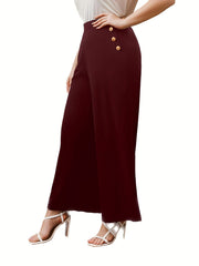  Women's High Rise Loose Pants With Pockets
