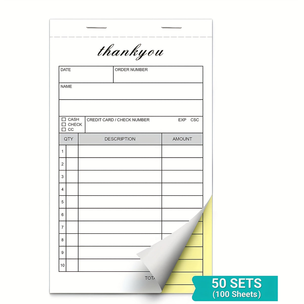 Sales Order Books 2 Part Carbonless Sales Invoice Book For Small Business