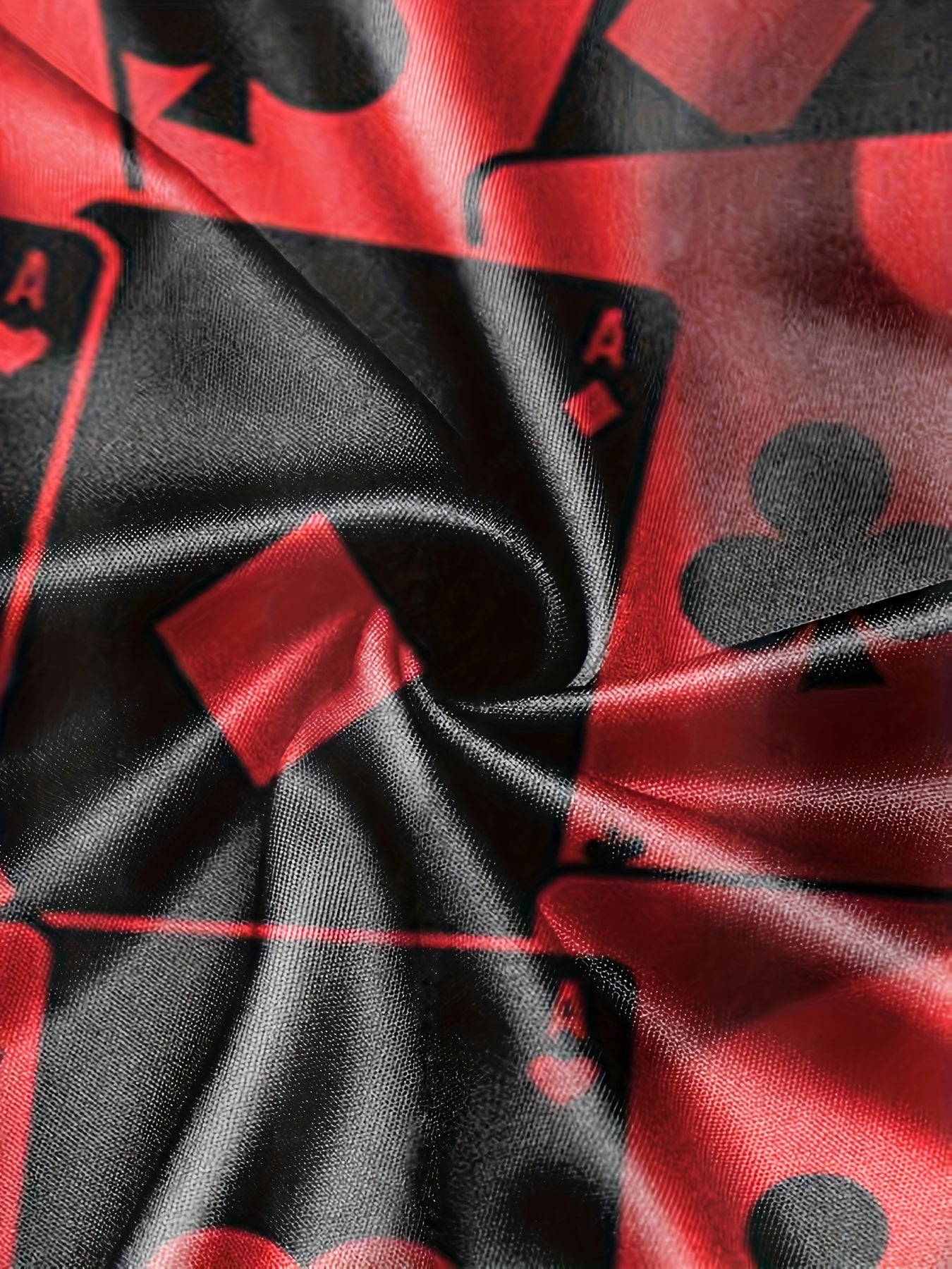 Men's Poker Pattern 2-Piece T-shirt & Shorts Set for Summer