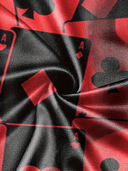 Men's Poker Pattern 2-Piece T-shirt & Shorts Set for Summer