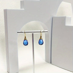 Men's Drop Shape Inlaid Opal Earrings - Four Colors Gemstone Earrings