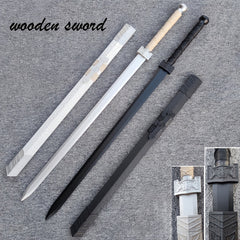 Wooden Samurai Sword With Sheath Halloween Decorative Props