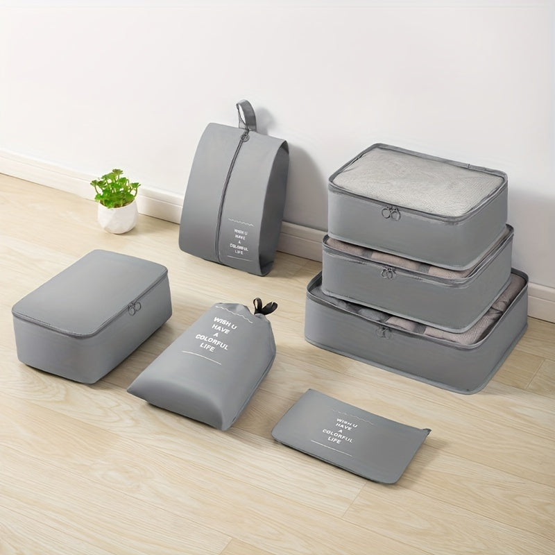 7PCS Travel Luggage Storage Bags Lightweight Clothes Organizer Large Capacity