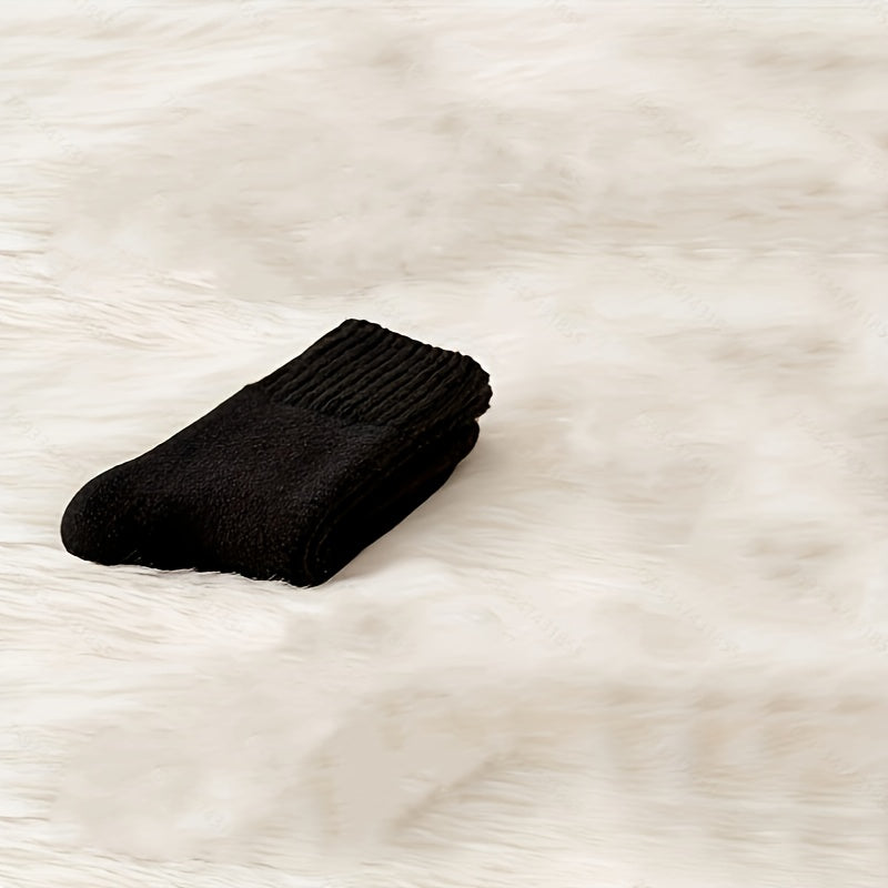 Casual Plus Velvet Thick Warm Cotton Mid-calf Socks