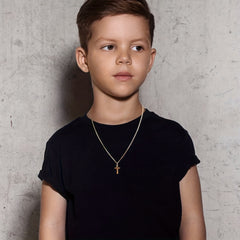 Sterling Silver Cross Necklace for Boys
