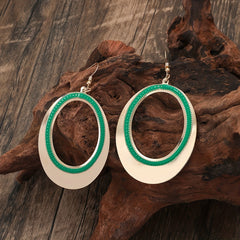 Oval Drop Earrings for Women, Creative Design