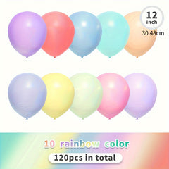 120pcs Macaron Balloons 10 Colors 30-48cm for Party Supplies
