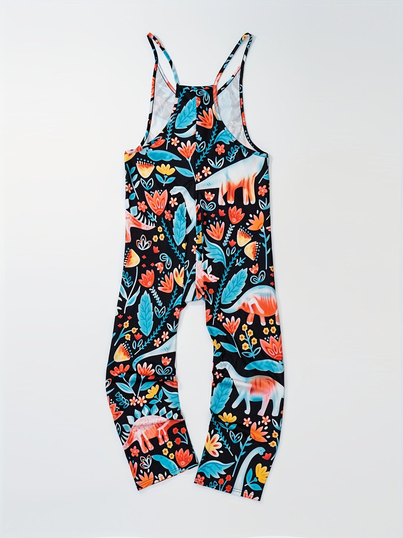 Marble Print Dual Pockets Overall Jumpsuit