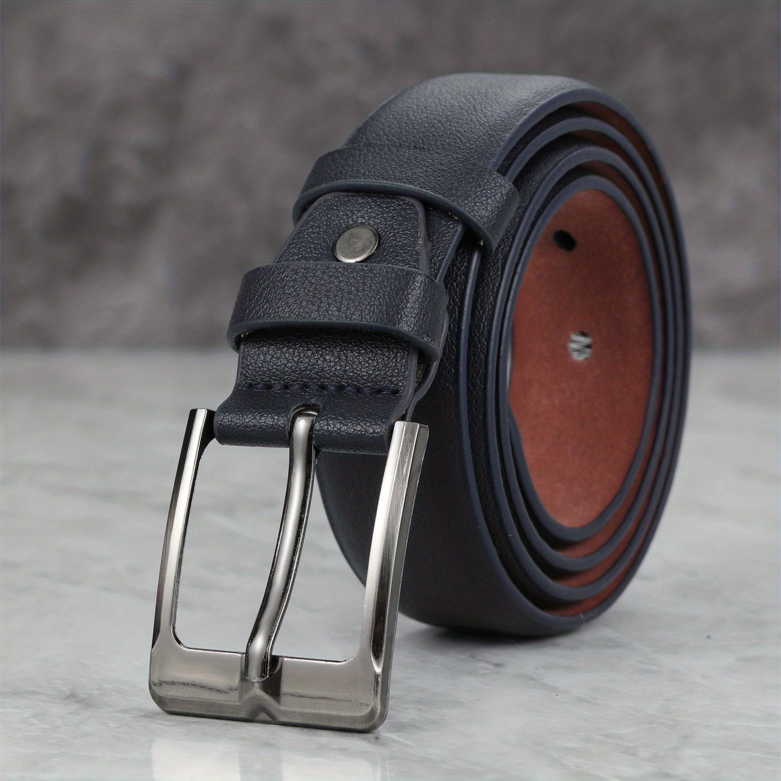 Men's Pin Buckle Belt PU Leather Casual Jeans Pants Strap