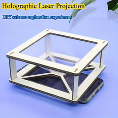 Wooden DIY 3D Holographic Projector Kit Science Experiment