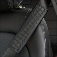 2pcs Car Seat Belt Cover Breathable Faux Leather Shoulder Pad for Men and Women