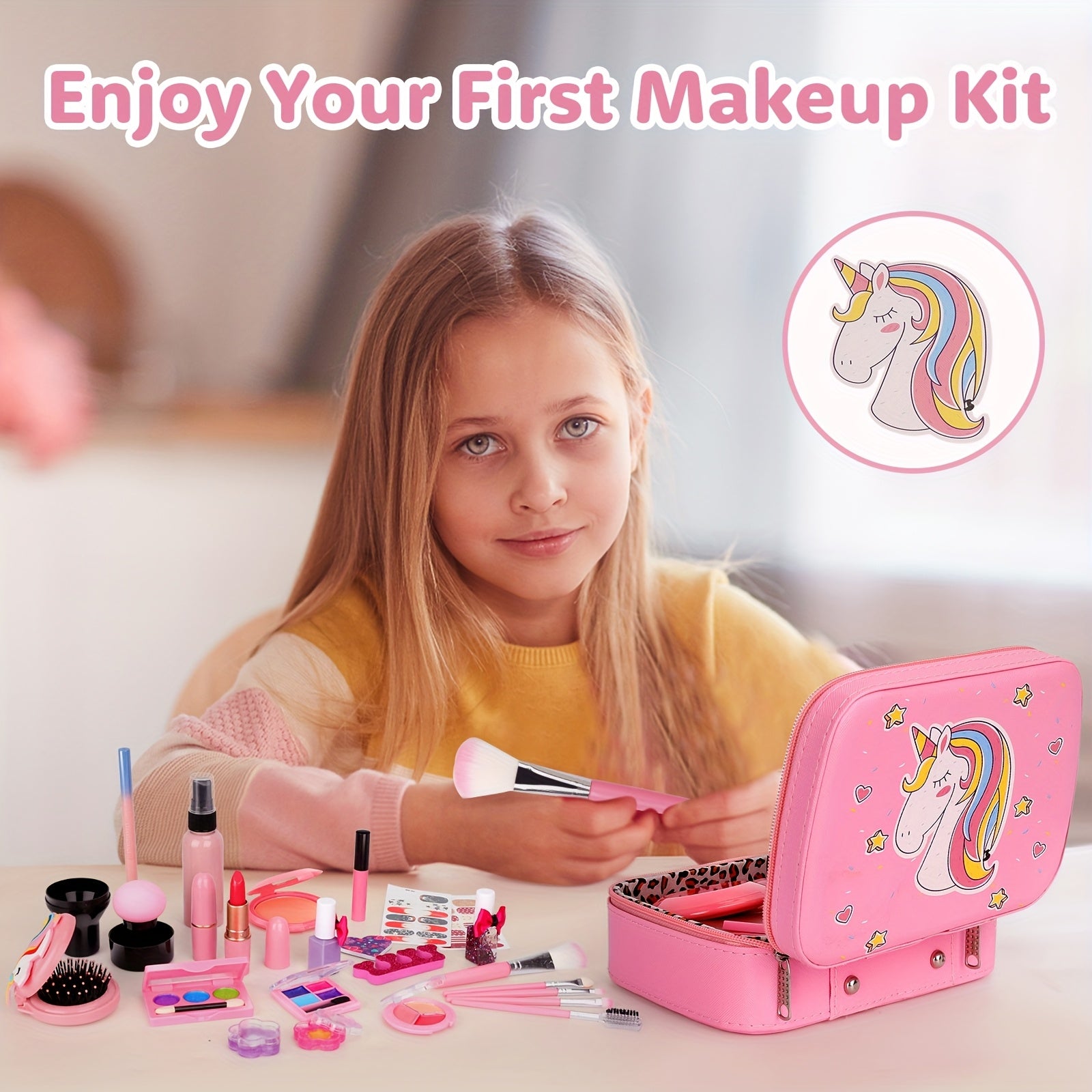 Kids Washable Makeup Set Real Makeup for Girls