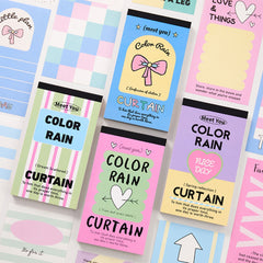 100 Colorful Rainscreen Series Memo Notebook Tearable Message Memo Note Paper